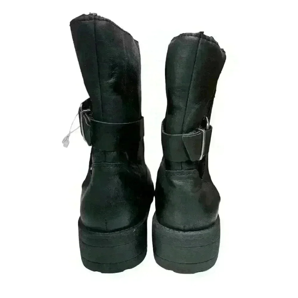 Rocket Dog Women's Black Biker Fashion Boot Zip Up Inner Ankle Closure Size 8 - Picture 5 of 9